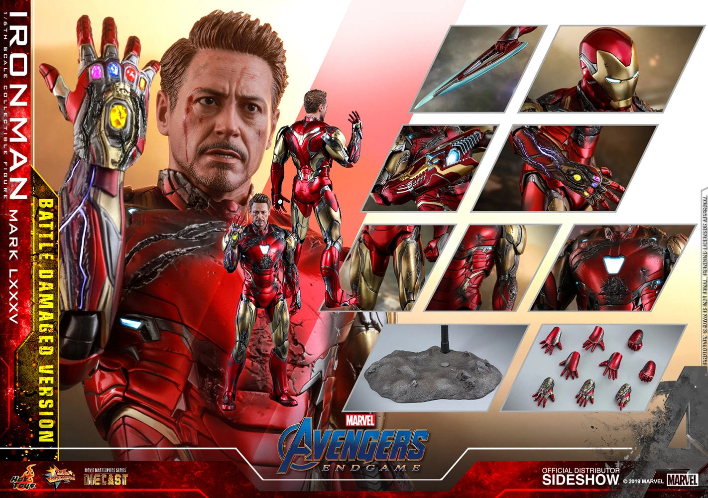 IRON MAN MARK LXXXV (BATTLE DAMAGED VERSION) Sixth Scale Figure By Hot Toys