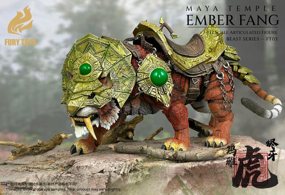 Beast Series Maya Temple Ember Fang Red Tiger (Deluxe Ver.) Action Figure By Fury Toys