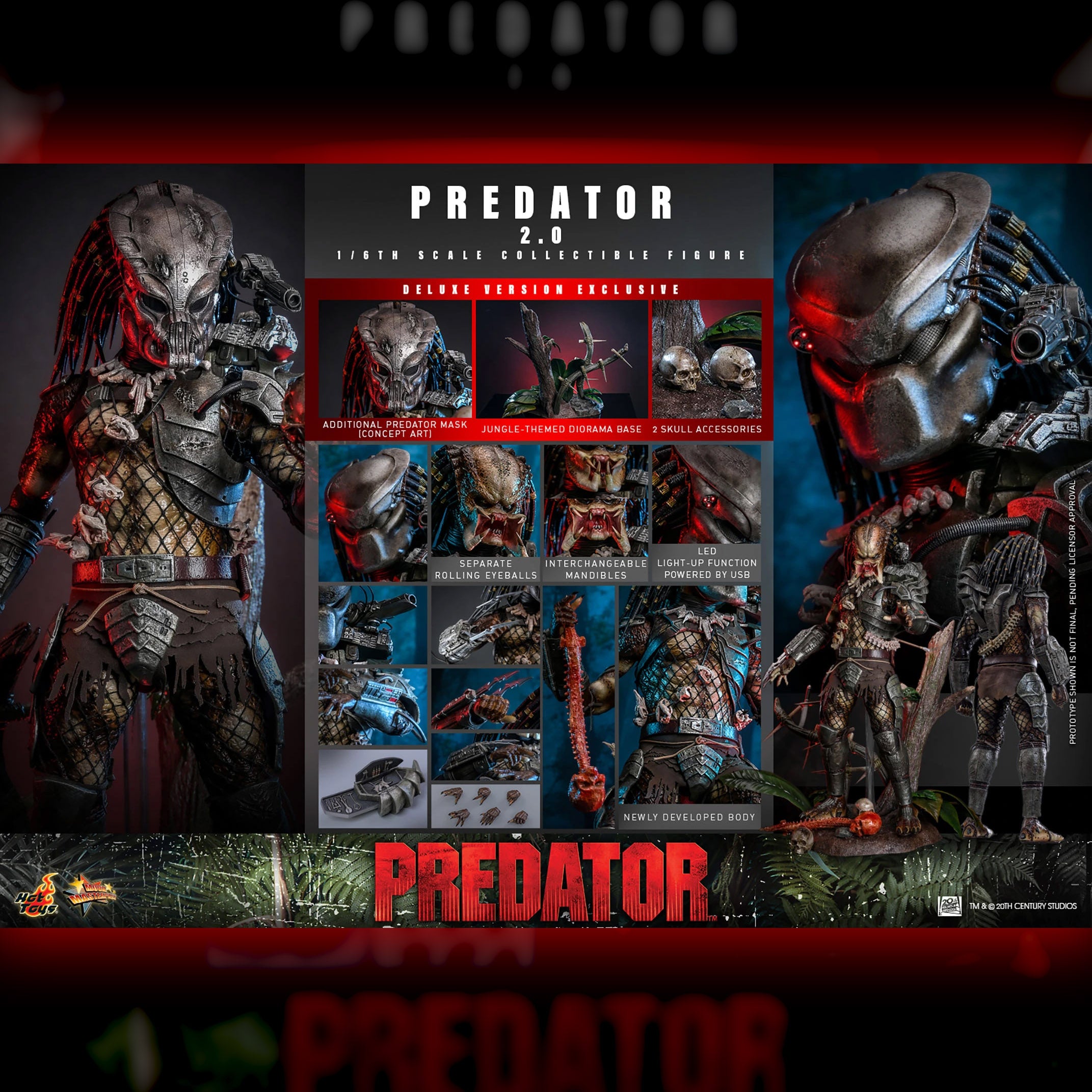 Predator (2.0) Deluxe Version Sixth Scale Figure by Hot Toys