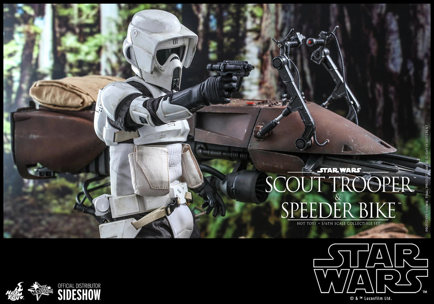 SCOUT TROOPER™ AND SPEEDER BIKE Sixth Scale Figure Set By Hot Toys
