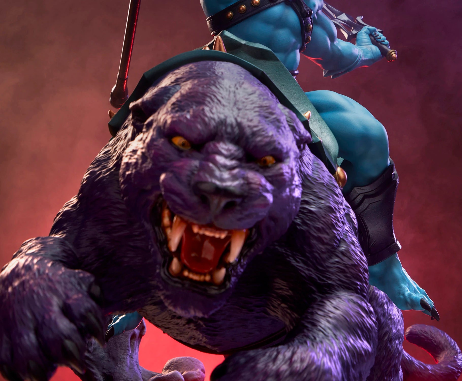 Skeletor & Panthor Classic Deluxe Statue By Tweeterhead