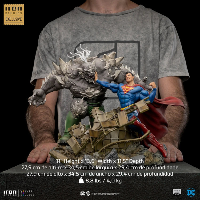 SUPERMAN VS DOOMSDAY 1:10 Scale Statue by Iron Studios CCXP Exclusive