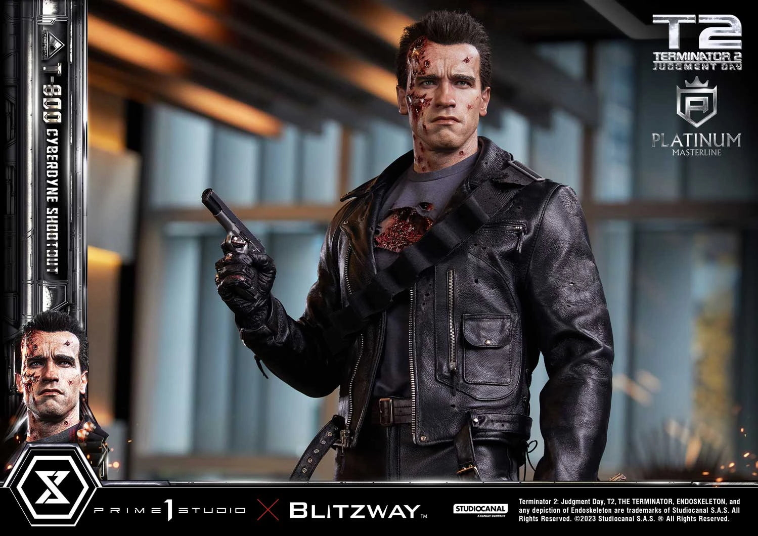 Terminator 2: Judgment Day T-800 Cyberdyne Shootout By Prime 1 Studio