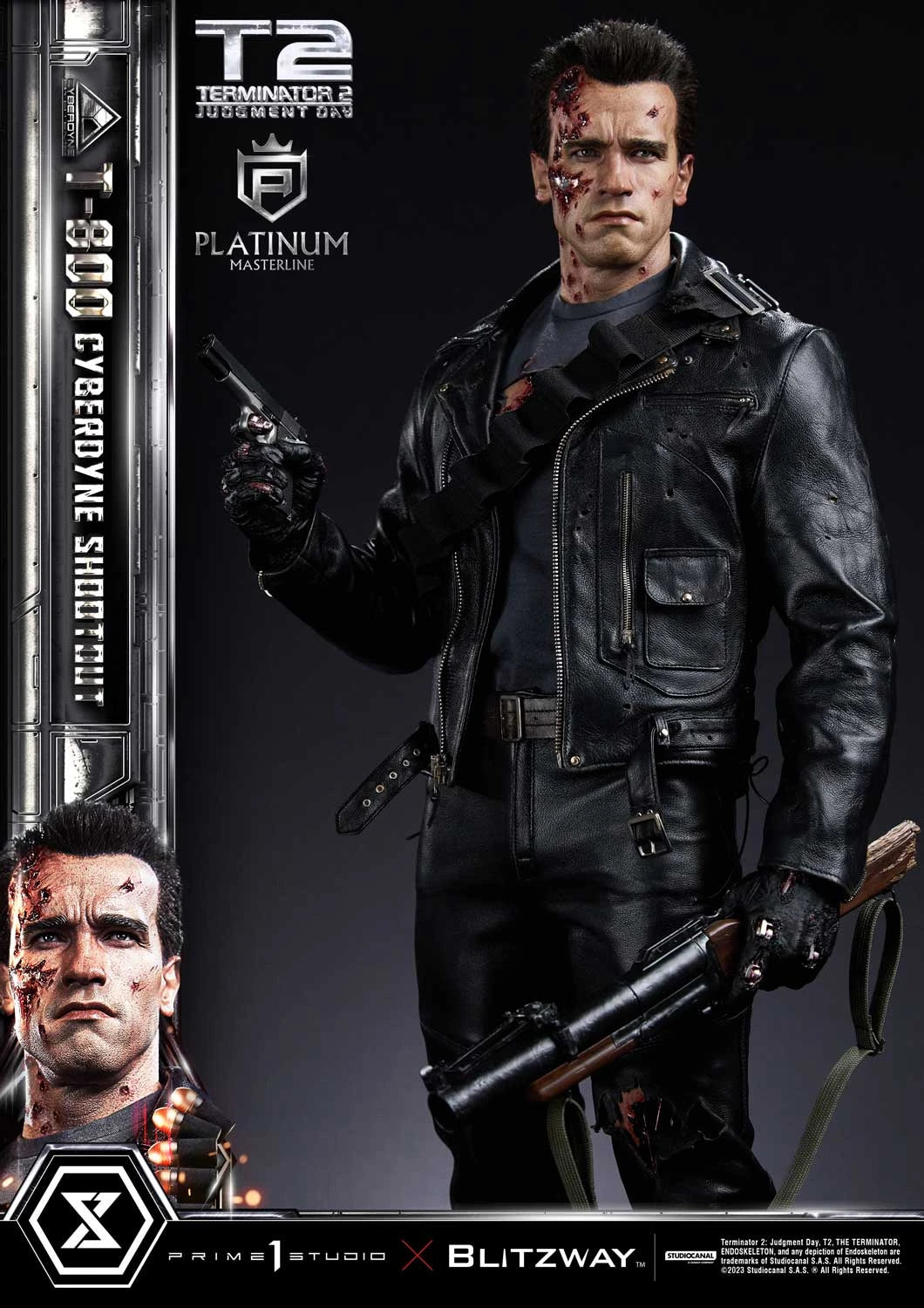 Terminator 2: Judgment Day T-800 Cyberdyne Shootout By Prime 1 Studio