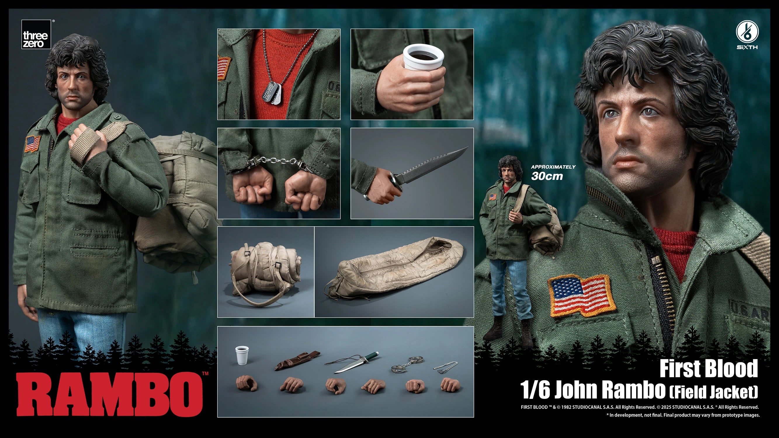 John Rambo (Field Jacket) 1/6 Figure by Threezero