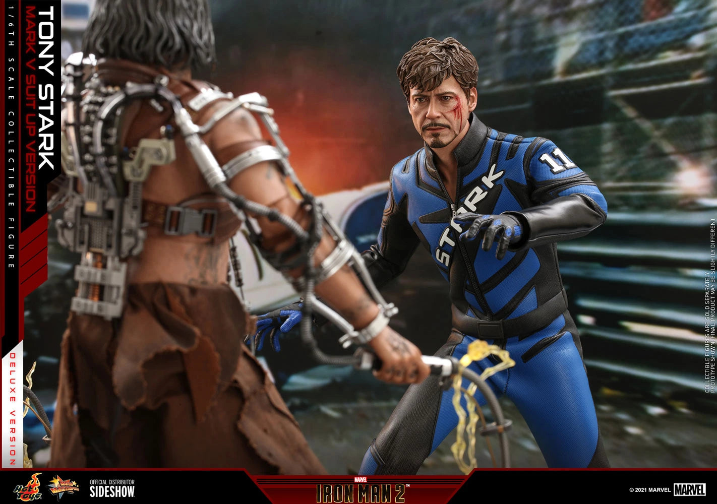 TONY STARK (MARK V SUIT UP VERSION) DELUXE Sixth Scale Figure by Hot Toys