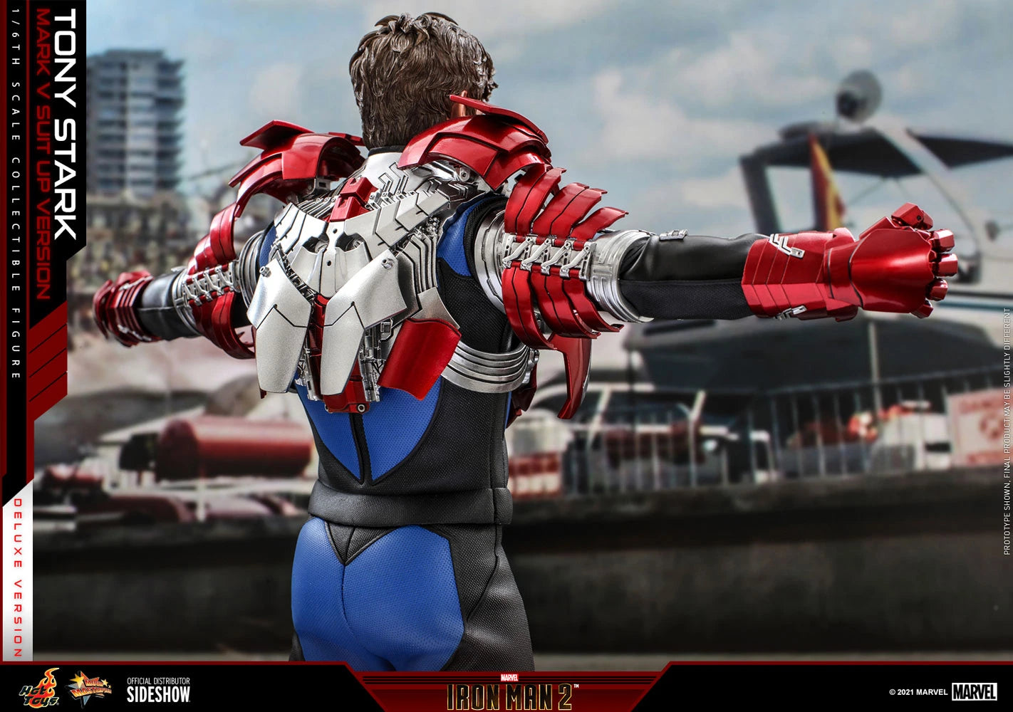 TONY STARK (MARK V SUIT UP VERSION) DELUXE Sixth Scale Figure by Hot Toys