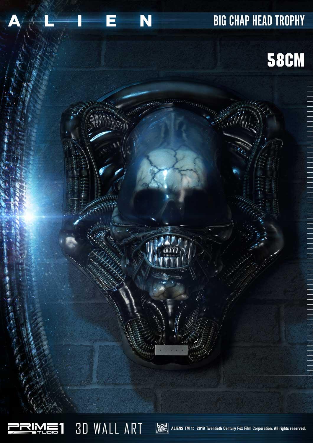 Alien Big Chap Head Trophy 3D Wall Art by Prime1 Studios