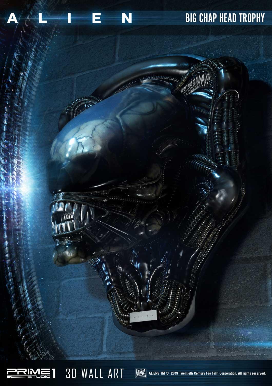Alien Big Chap Head Trophy 3D Wall Art by Prime1 Studios