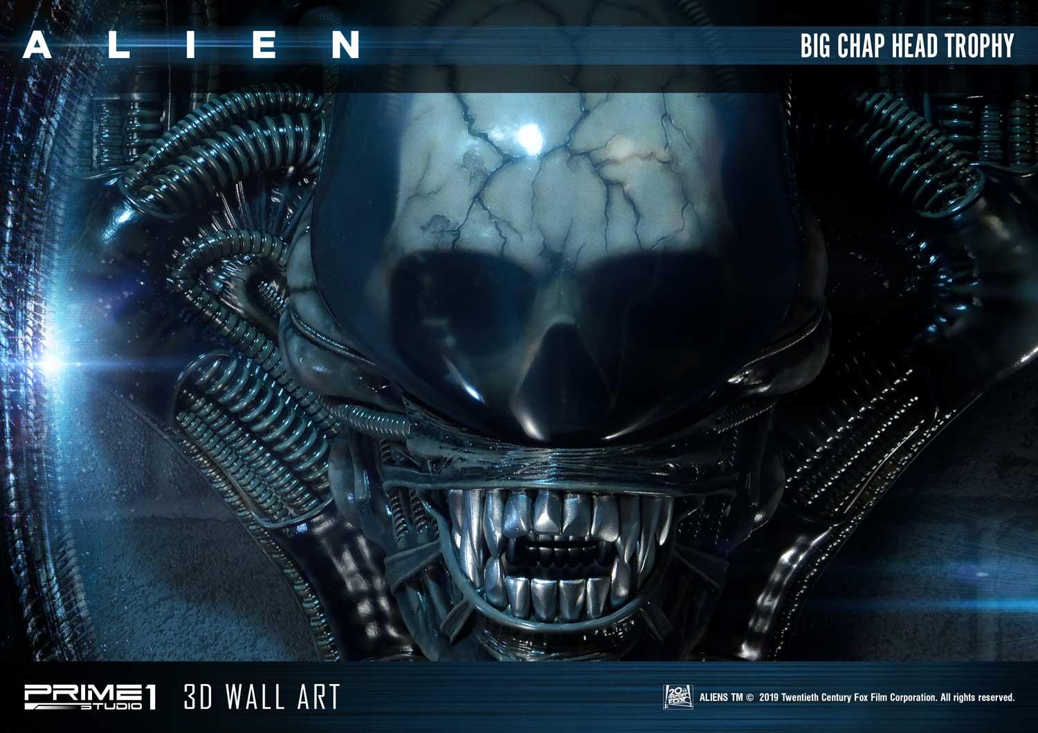 Alien Big Chap Head Trophy 3D Wall Art by Prime1 Studios