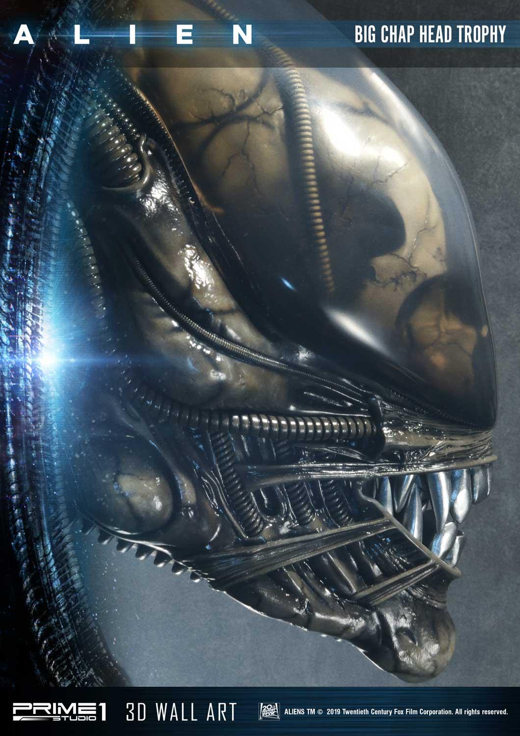 Alien Big Chap Head Trophy 3D Wall Art by Prime1 Studios
