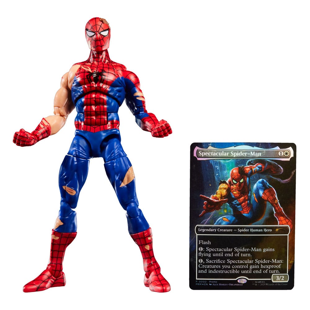 Spider-Man Marvel Legends Magic: The Gathering Battle-Damaged Spider-Man Action Figure