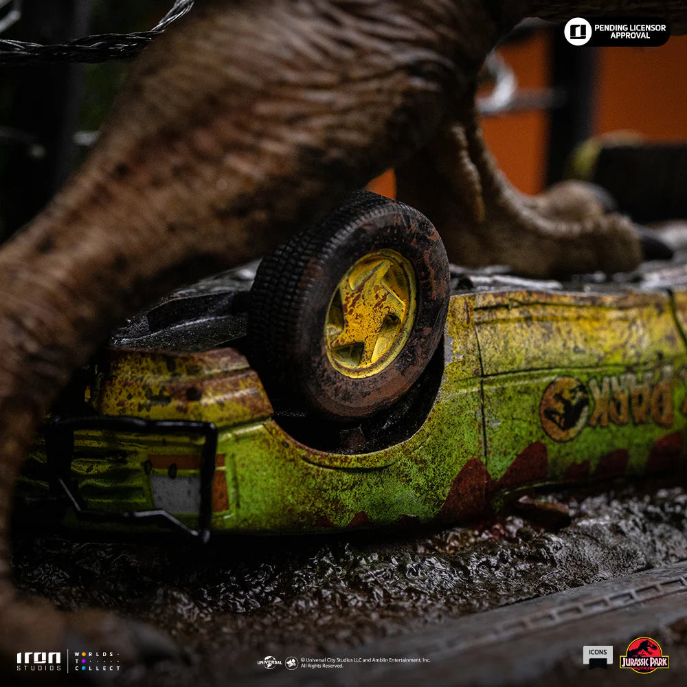 T-Rex Breakout Set A Statue Icons Jurassic Park by Iron Studios