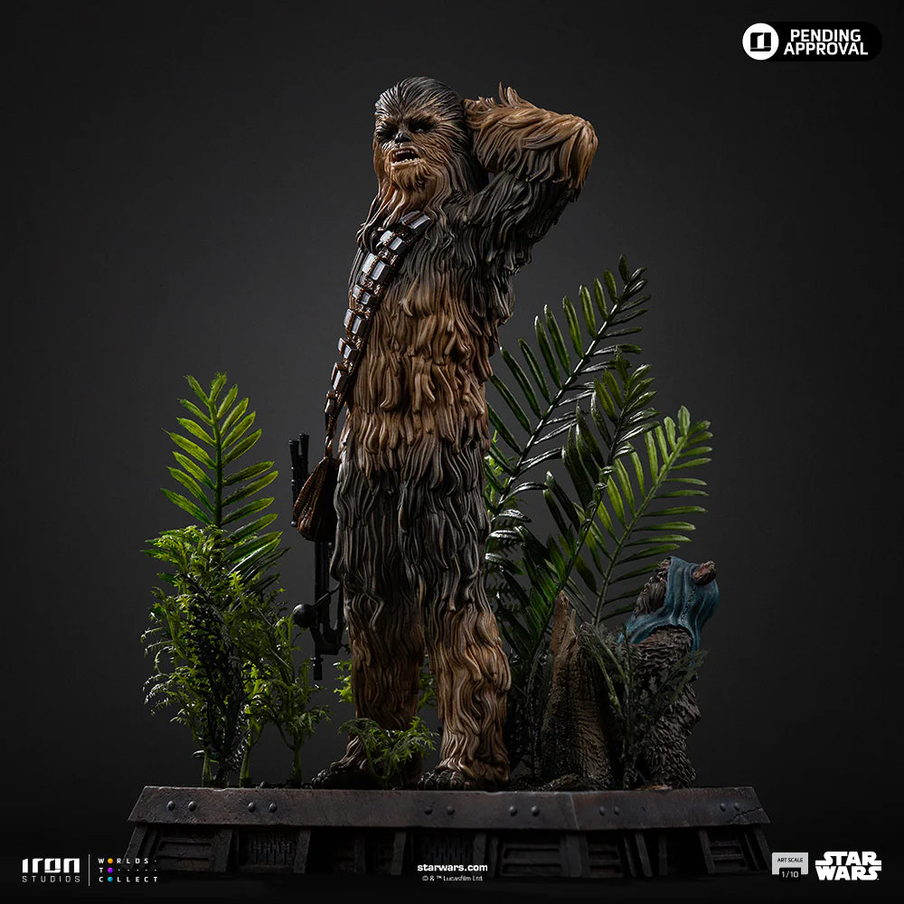 Star Wars Chewbacca And Tokkat Art Scale By Iron Studios