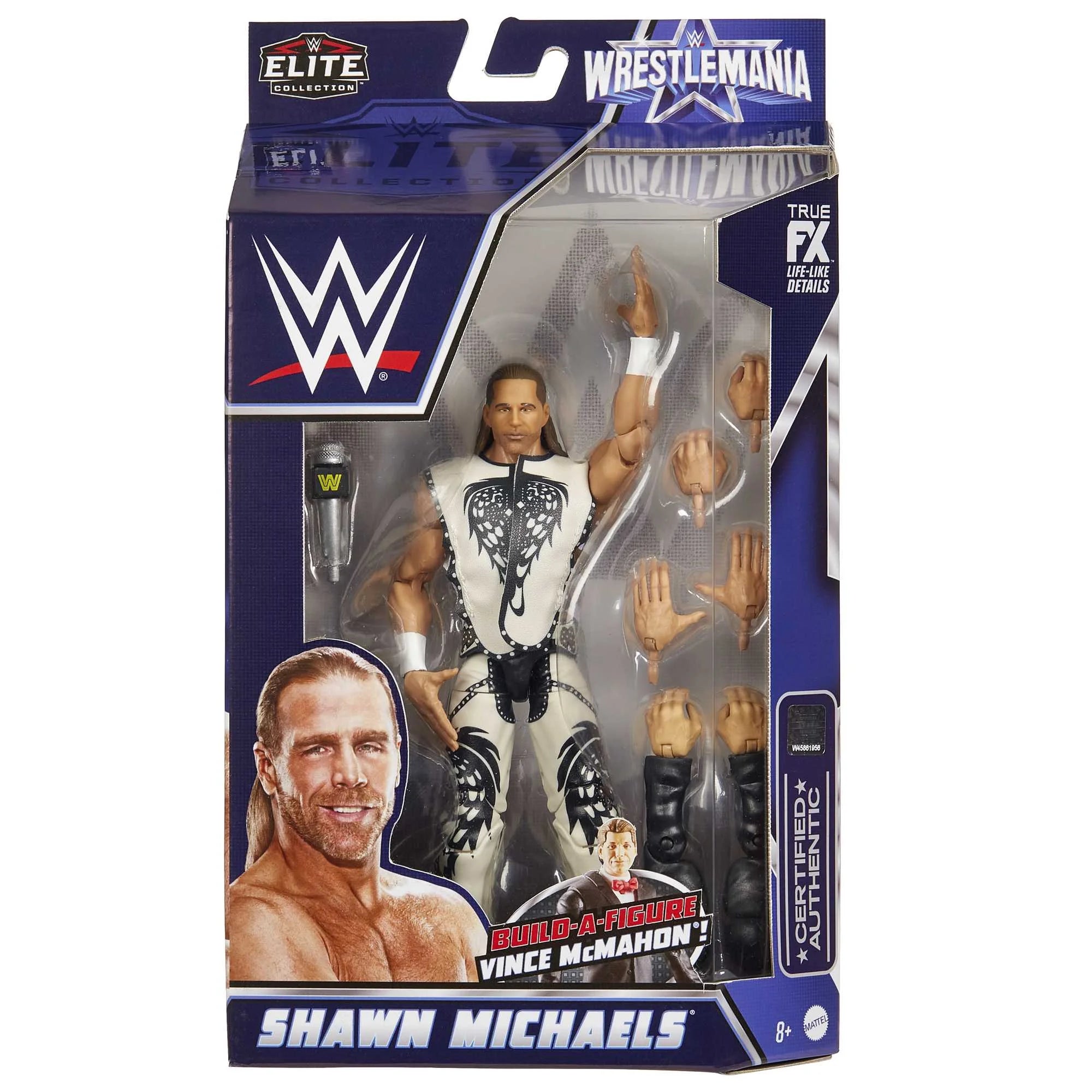 WWE Shawn Michaels WrestleMania Elite Collection Action Figure with Entrance Gear