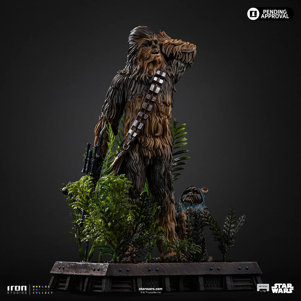 Star Wars Chewbacca And Tokkat Art Scale By Iron Studios