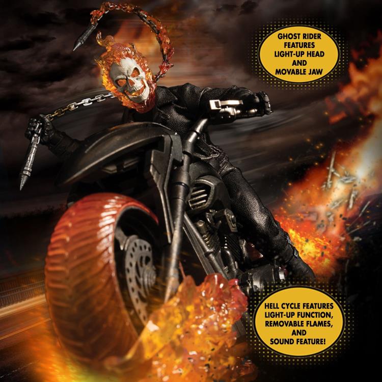 Ghost Rider & Hell Cycle One:12 Set By Mezco