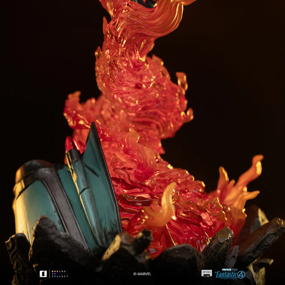 Human Torch Blue Suit Fantastic Four The First Steps Exclusive Version Statue by Iron Studios