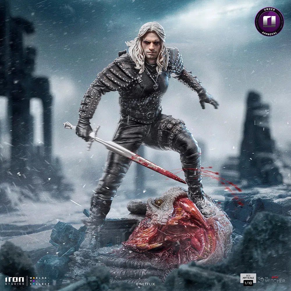 Geralt of Rivia The Witcher Art Scale 1/10  Statue  By Iron Studios