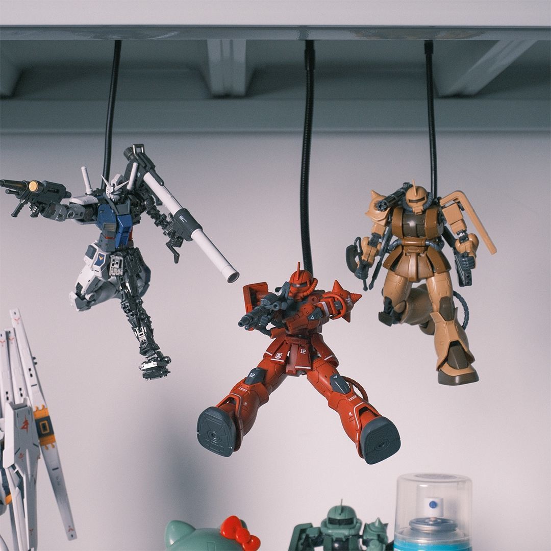 Magnetic Display Stand (Set of 3) for 1/12 action figure or 1/144 Scale Gundam Models