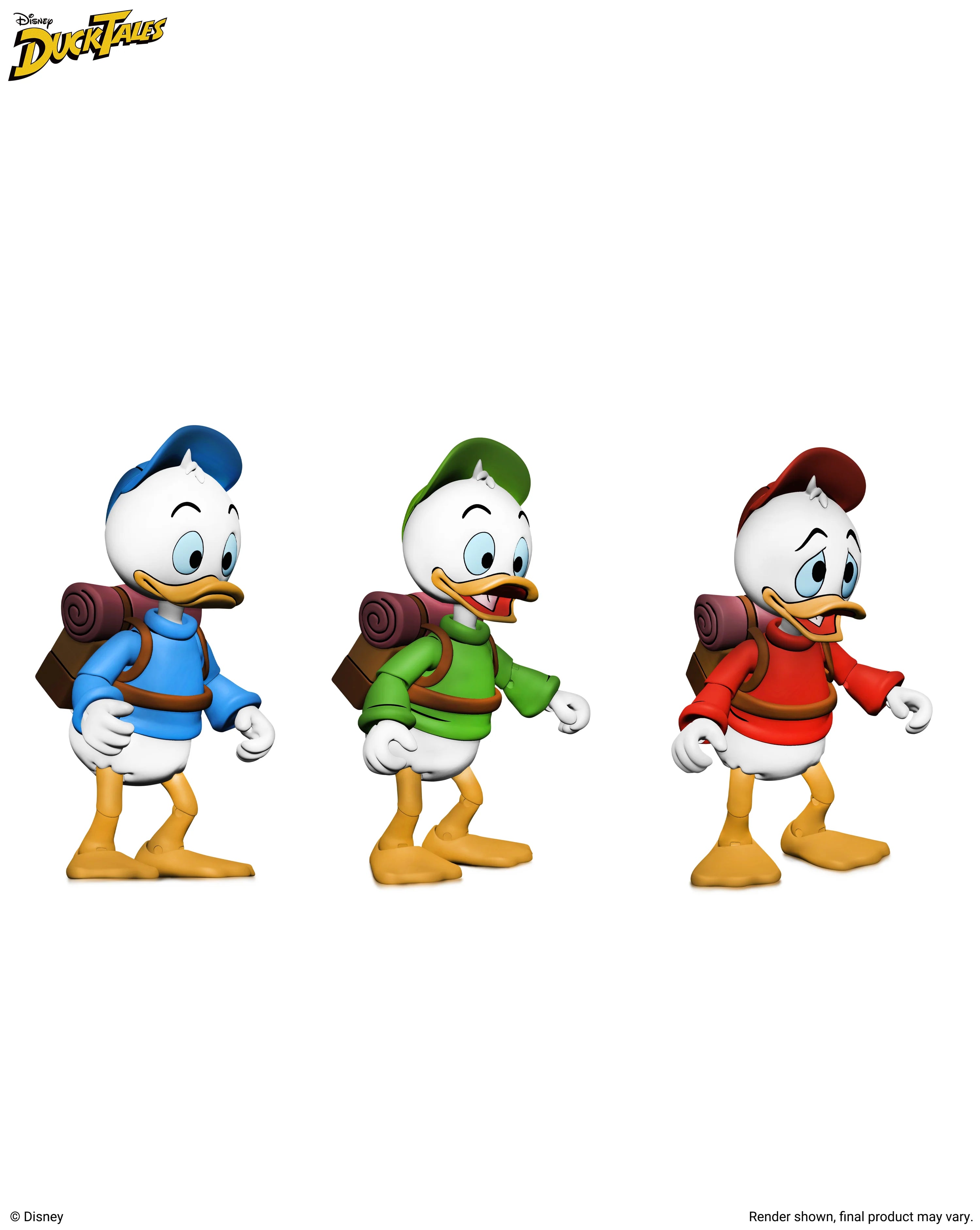 Disney’s DuckTales Ultimate Huey, Dewey, and Louie 7” Scale Action Figure 3-Pack