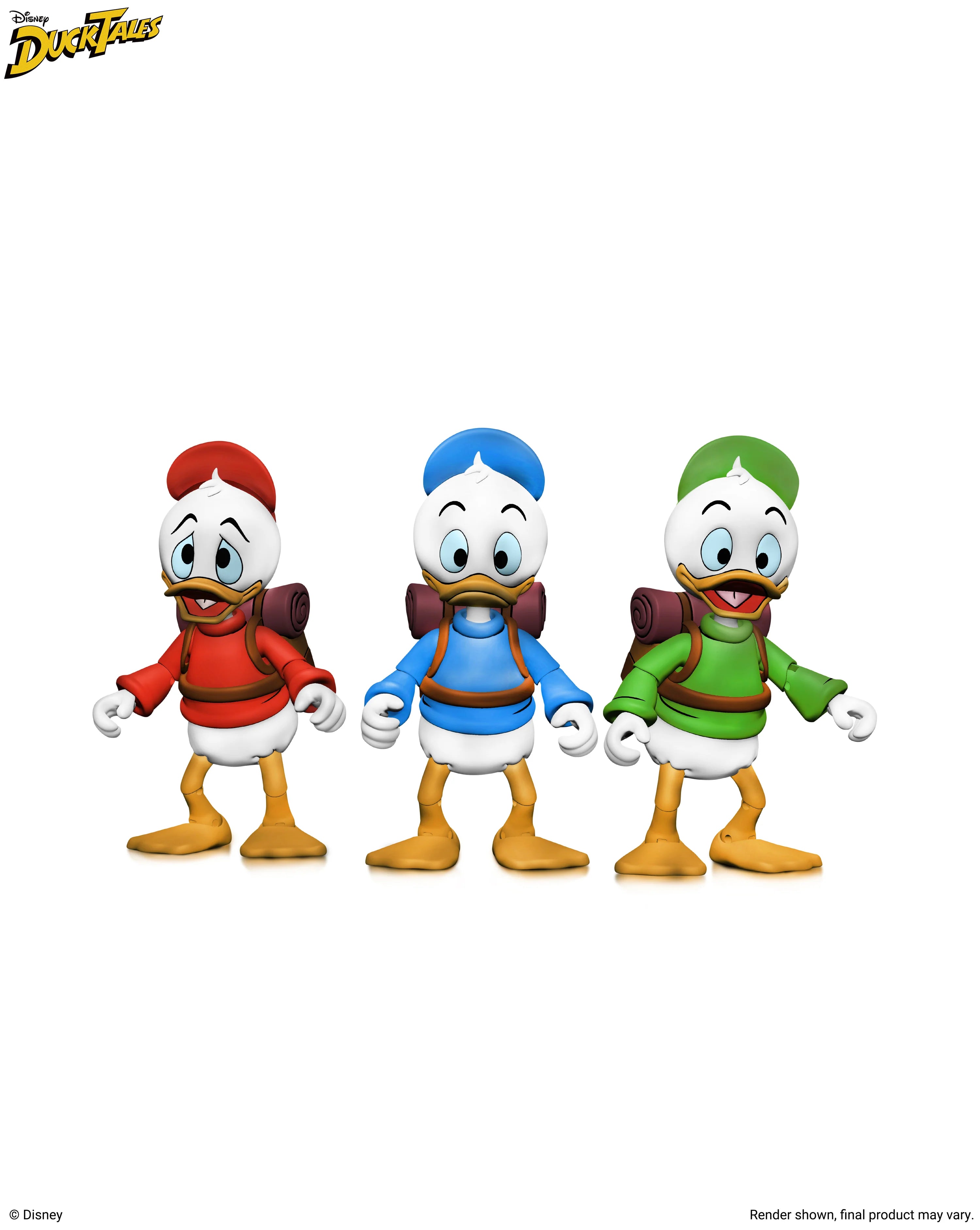 Disney’s DuckTales Ultimate Huey, Dewey, and Louie 7” Scale Action Figure 3-Pack
