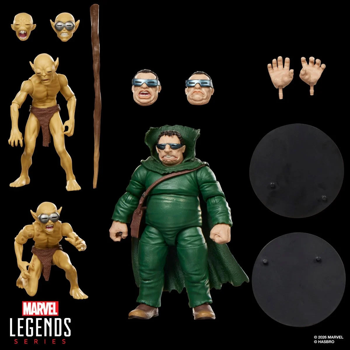 Fantastic Four Marvel Legends Mole Man & Moloids Action Figures