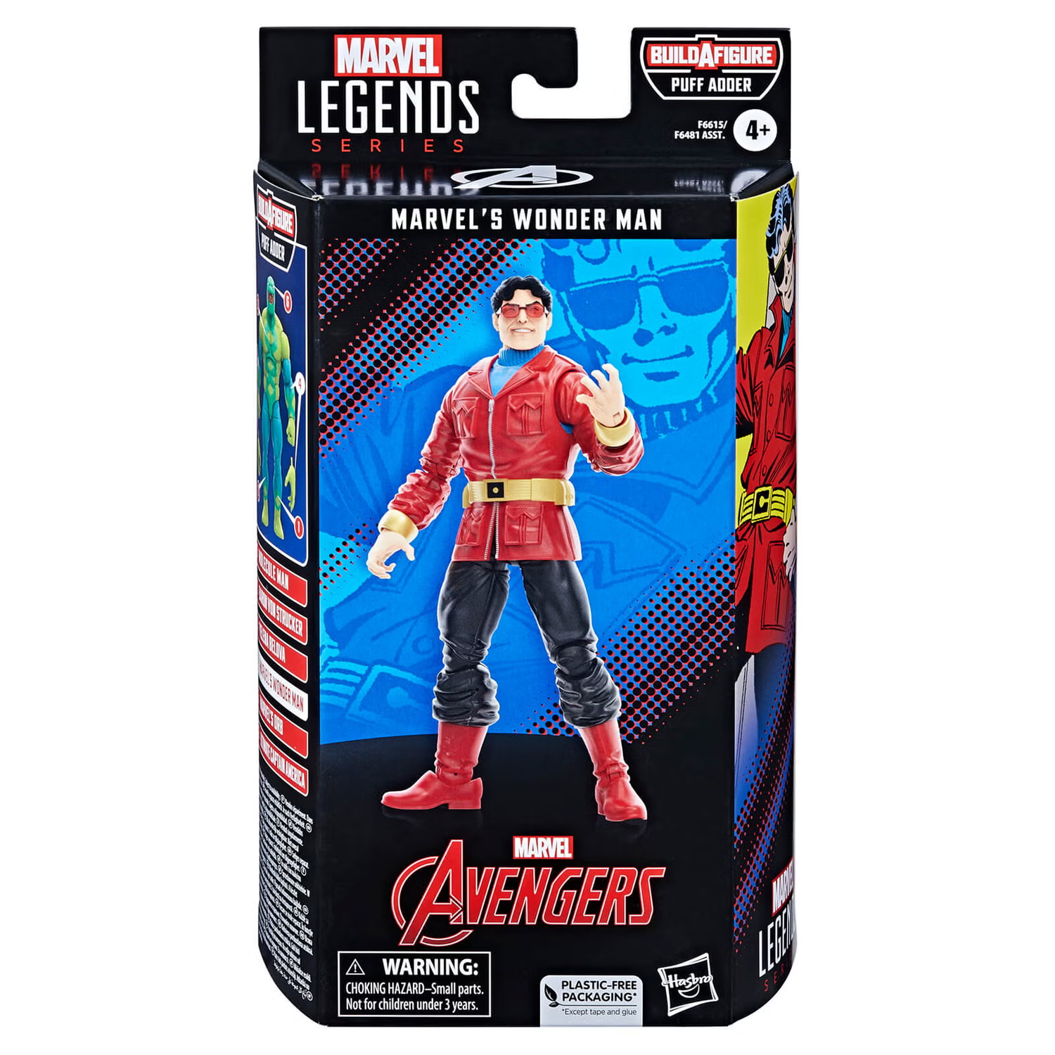 Marvel Legends Wonder Man The Avengers (Classic Comic) Action Figure (Puff Adder BAF)