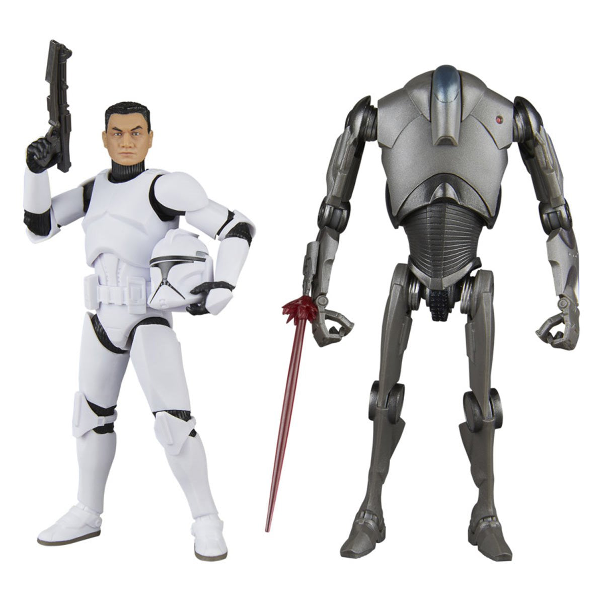 Star Wars The Black Series Phase I Clone Trooper & Super Battle Droid Action Figures
