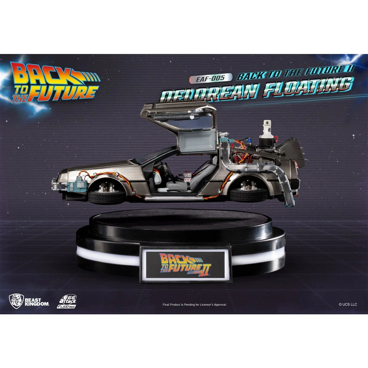Back to the Future II Delorean Floating EAF-005 Egg Attack Floating Statue