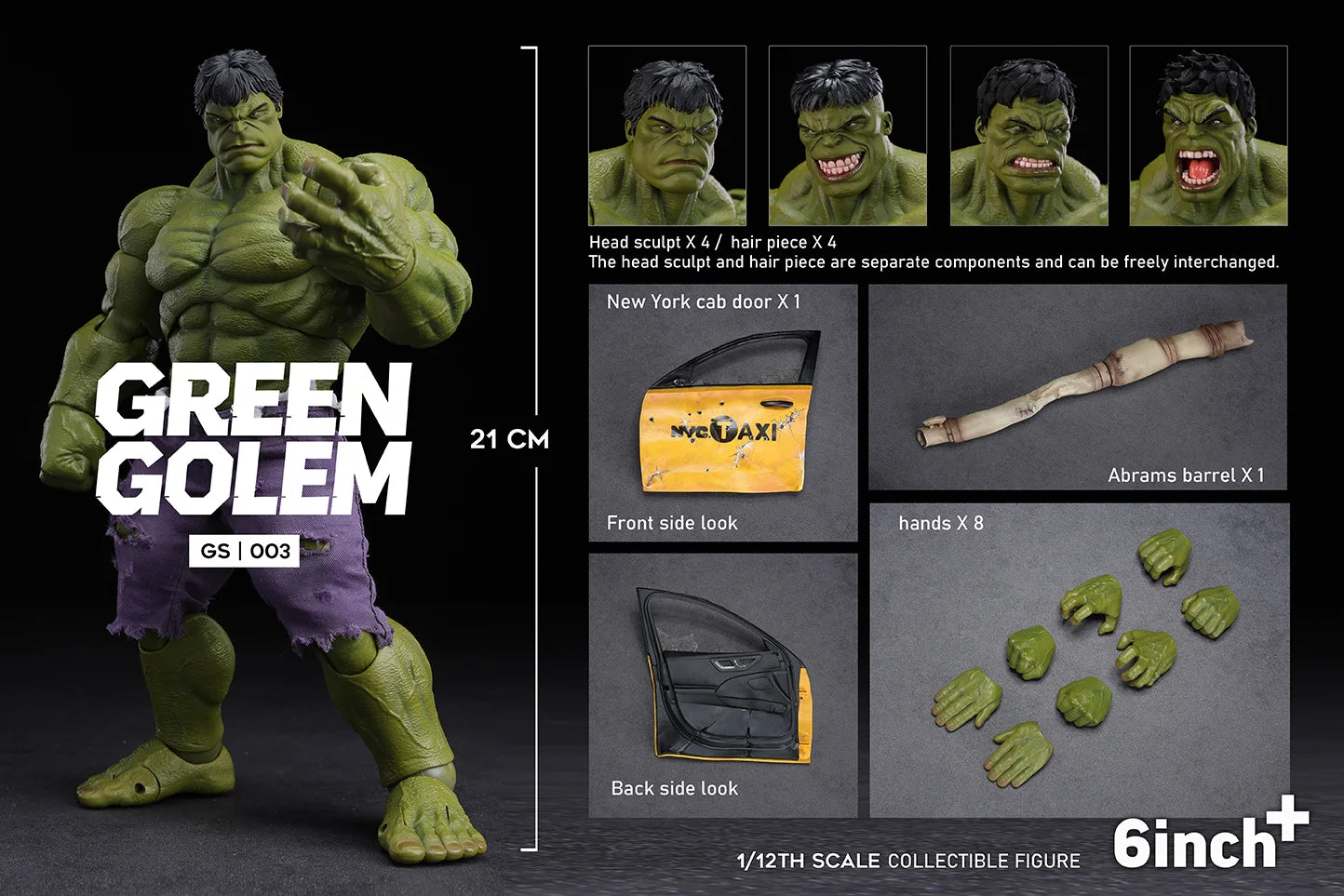 6inch Plus Green Golem 1/12 Action Figure