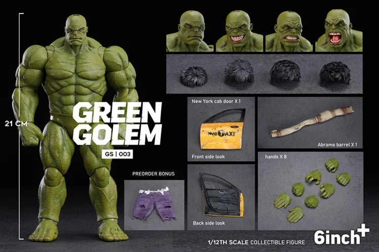 6inch Plus Green Golem 1/12 Action Figure
