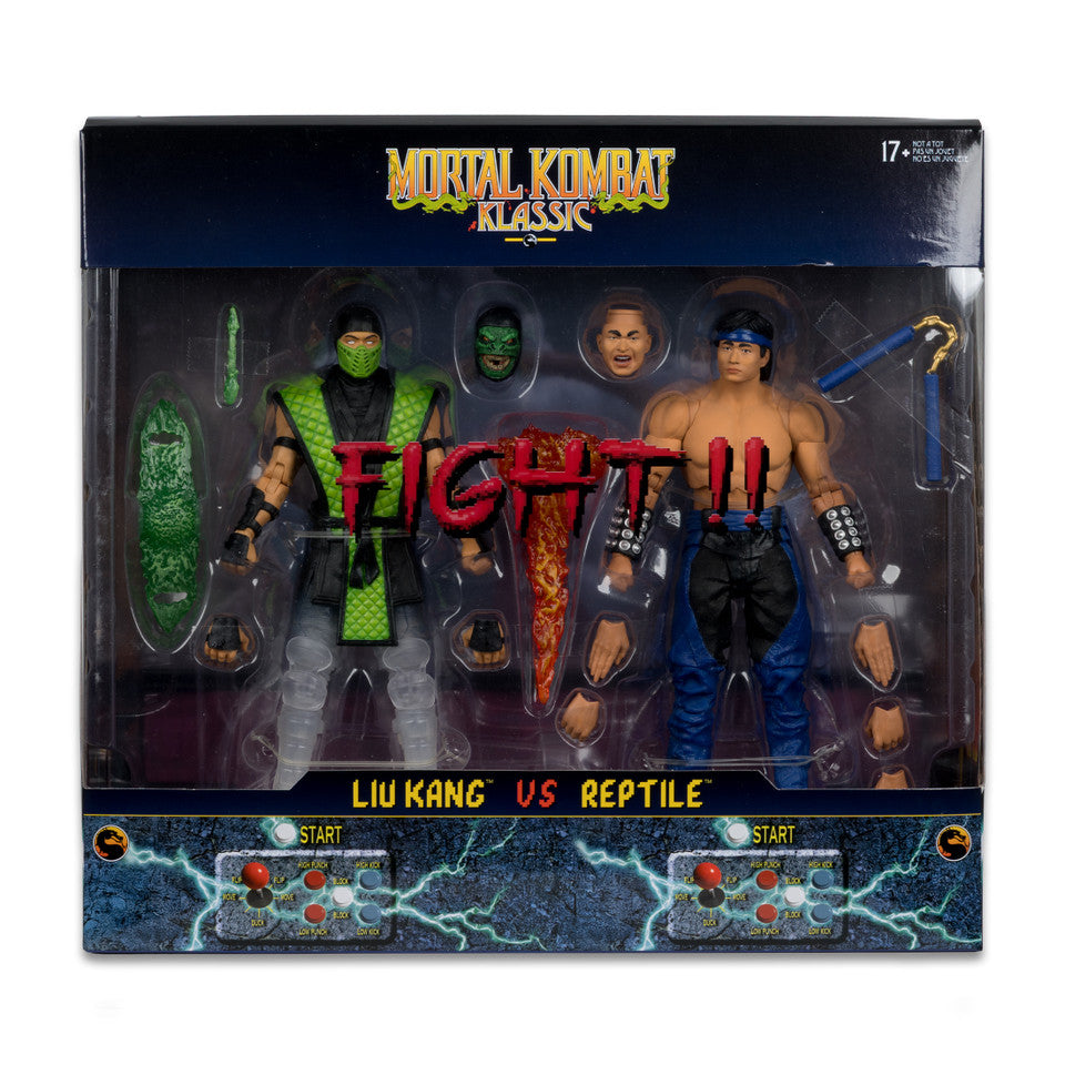 Liu Kang vs Reptile (Mortal Kombat Klassic) Deluxe 2-Pack Action Figure