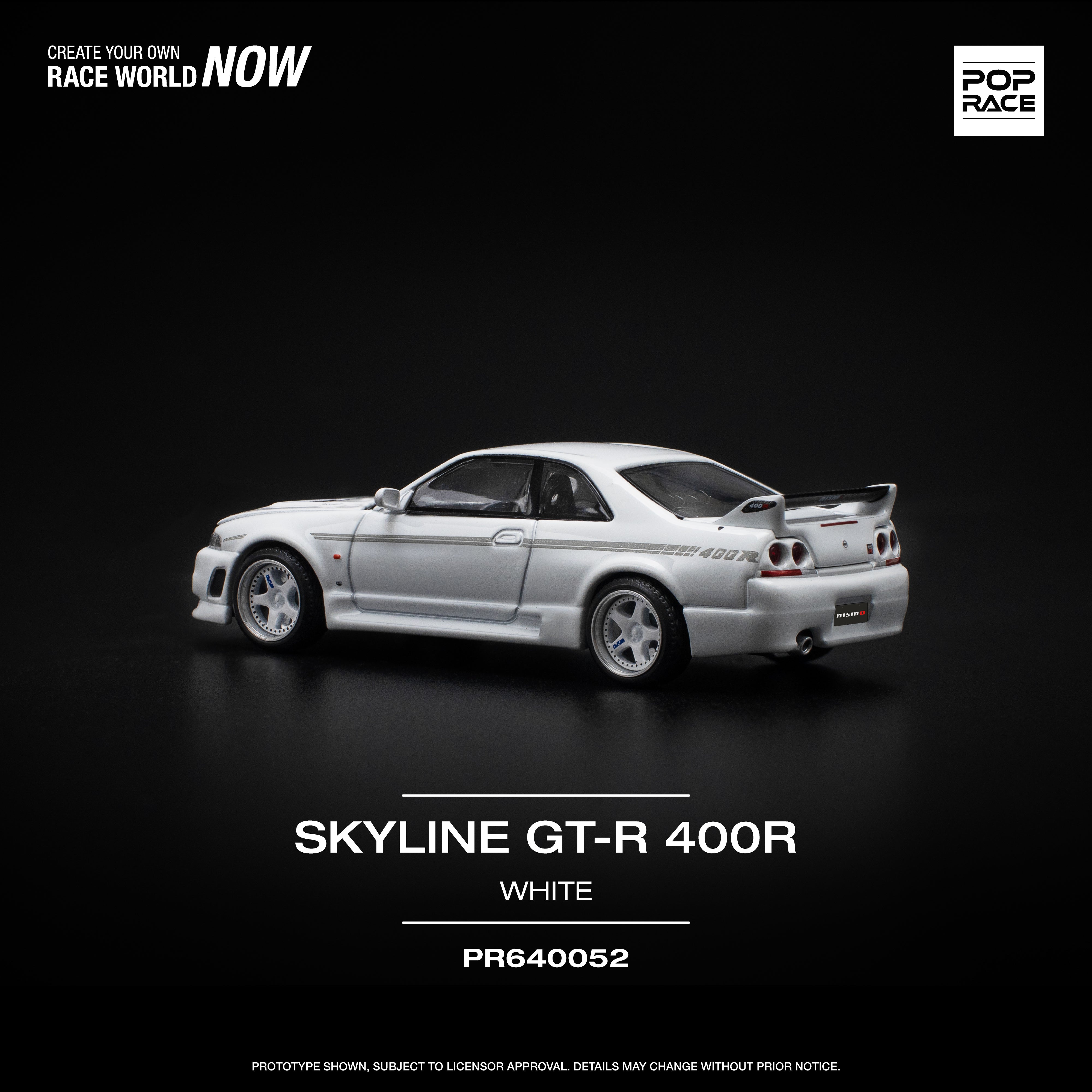 Nissan Skyline GT-R 400R NISMO (White) PR640052 by Pop Race