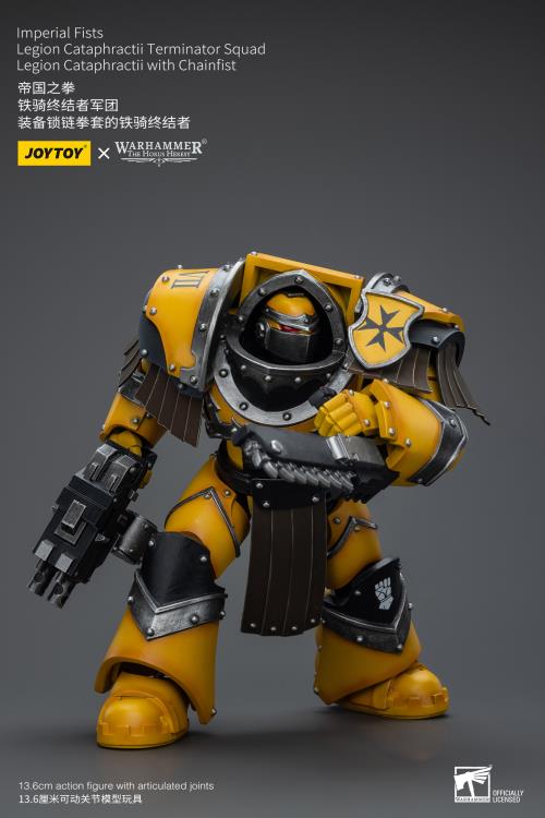 Warhammer: The Horus Heresy Imperial Fists Legion Cataphractii Terminator Squad Legion Cataphractii with Chainfist 1/18 Scale Action Figure