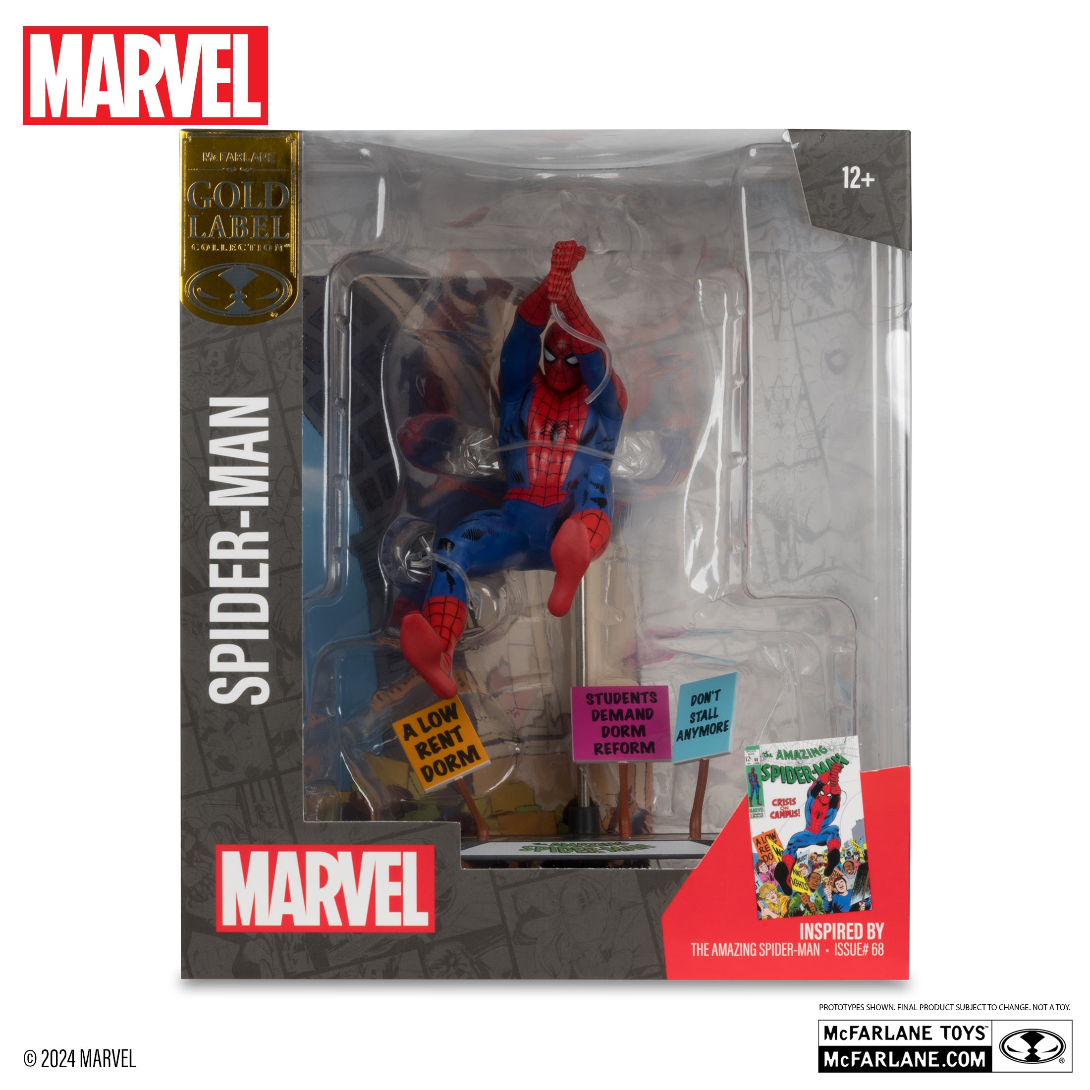 Spider-Man 1:10th Scale Collectible with Scene Gold Label by McFarlane