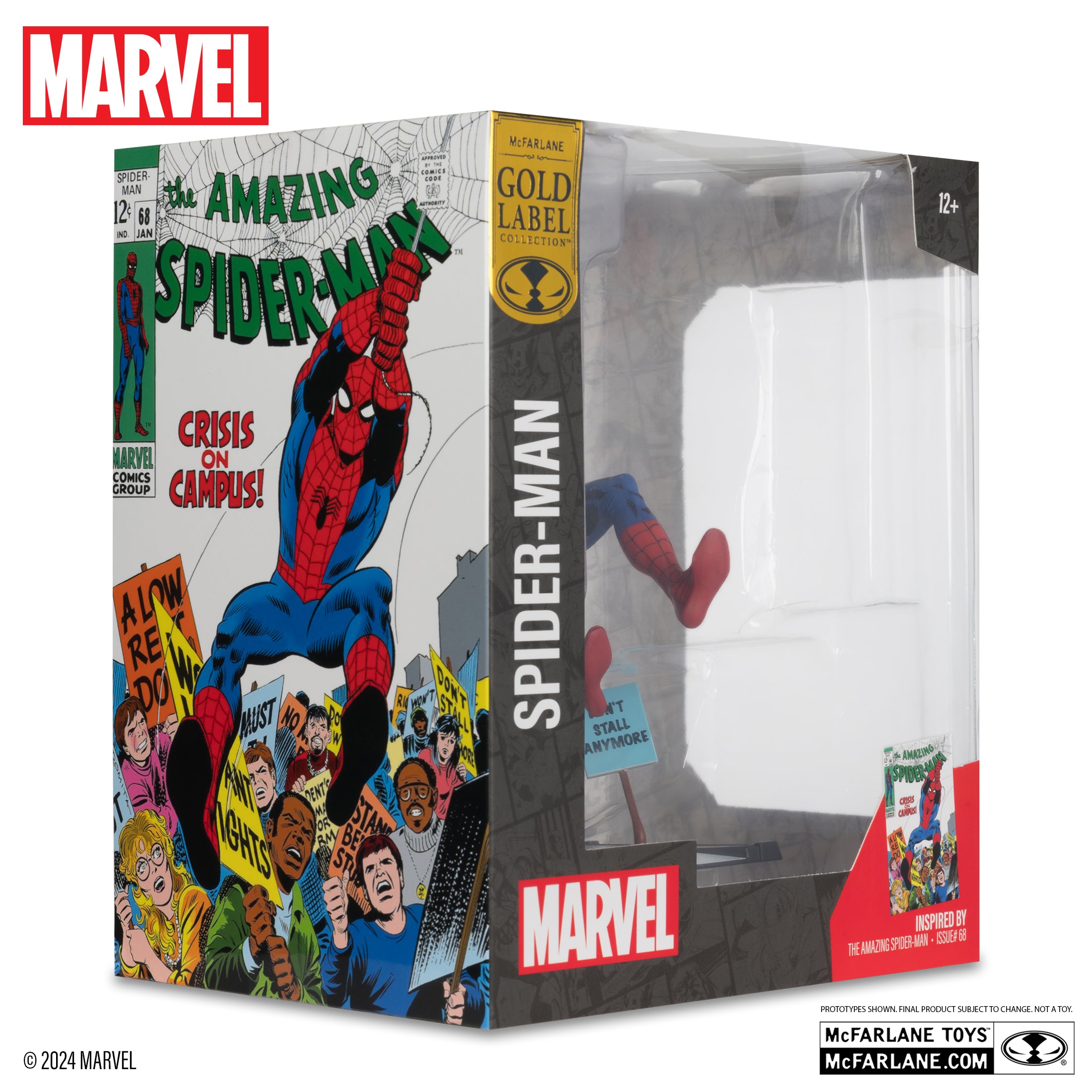 Spider-Man 1:10th Scale Collectible with Scene Gold Label by McFarlane