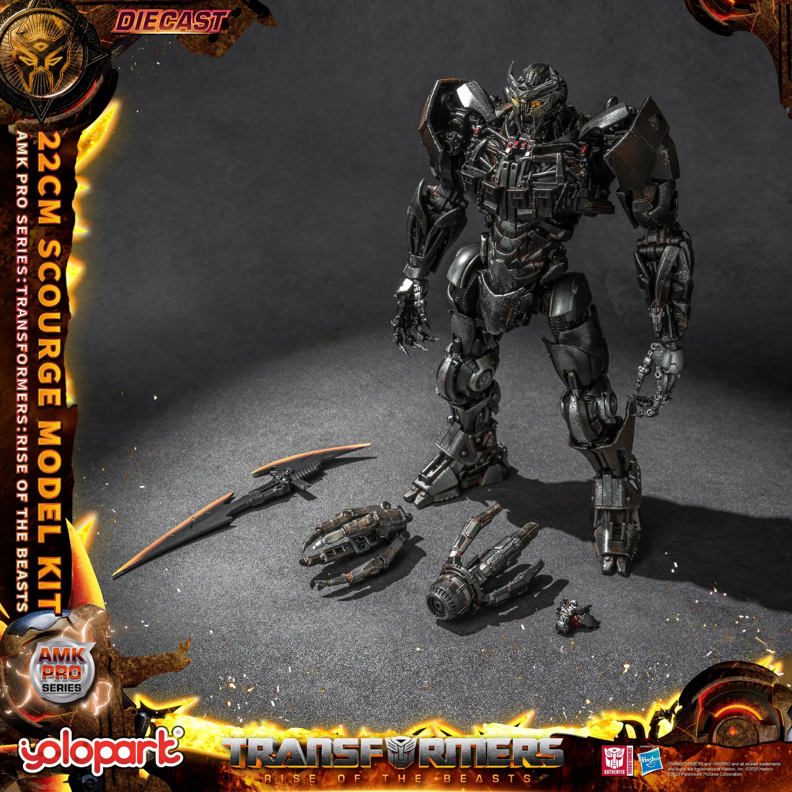Transformers Rise of the Beasts Scourge AMK Pro Series Model Kit Action Figure By Yolopark
