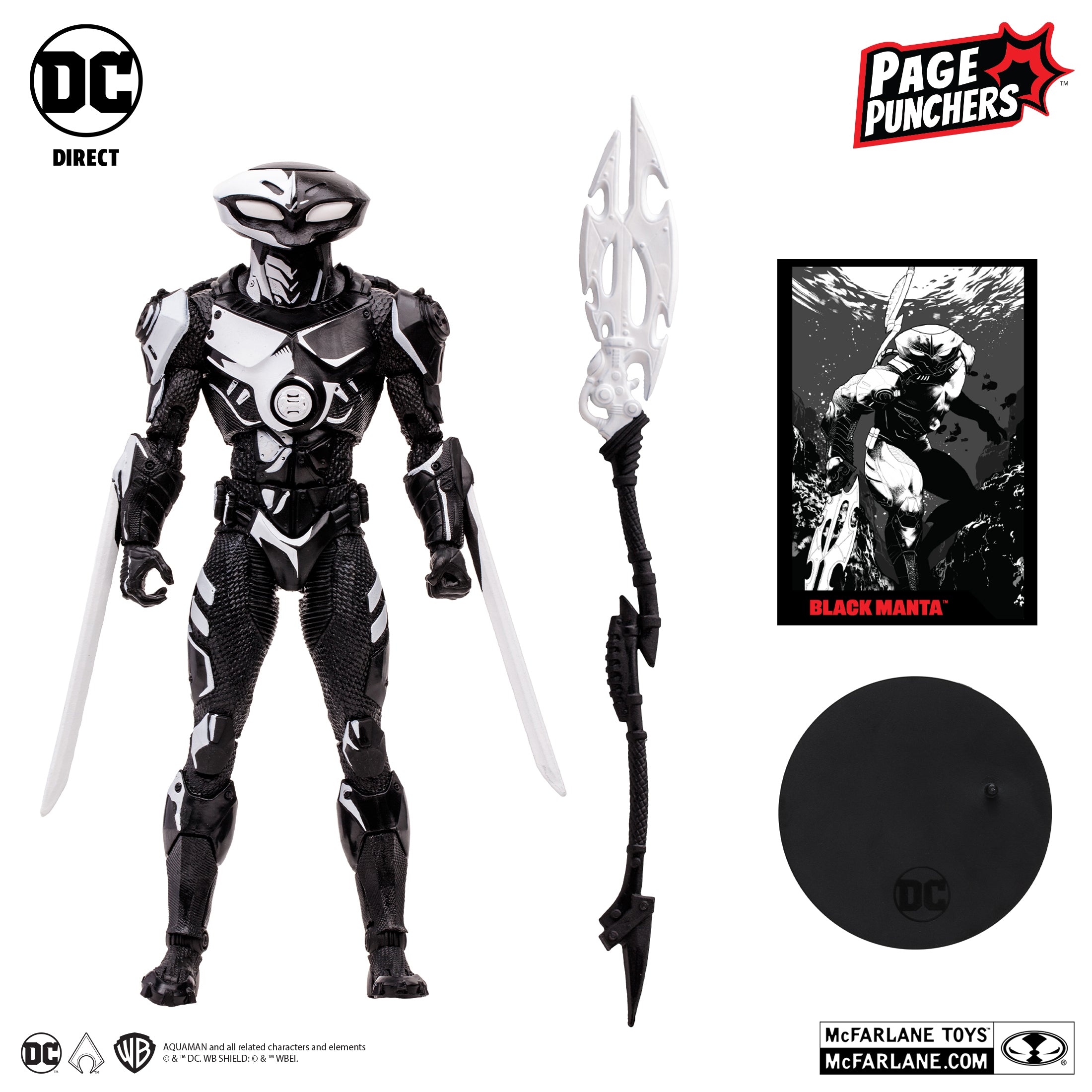 Black Manta (Line Art) Gold Label (Page Punchers) Figure By McFarlane