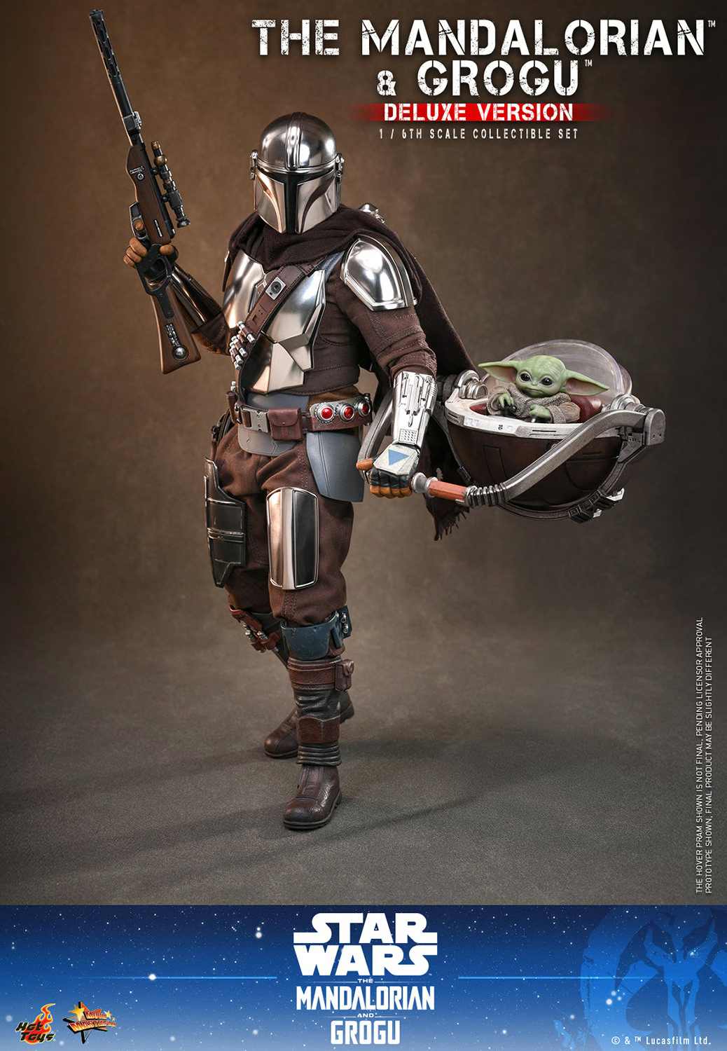 The Mandalorian and Grogu (Deluxe Version) Sixth Scale Figure by Hot Toys