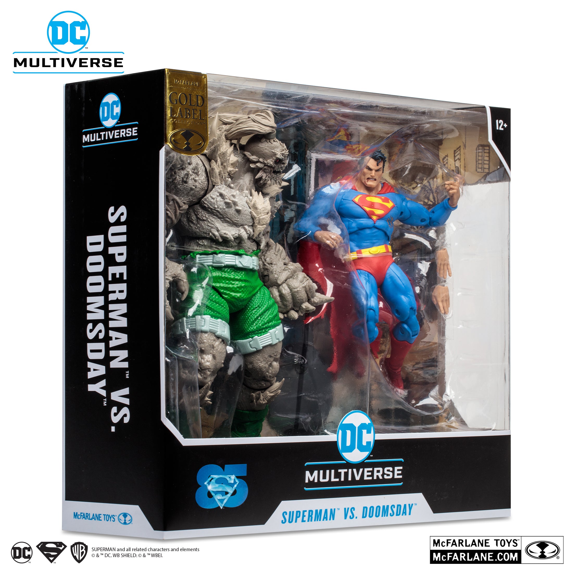 DC Comics Gold Label Collection Superman vs Doomsday Action Figure Set