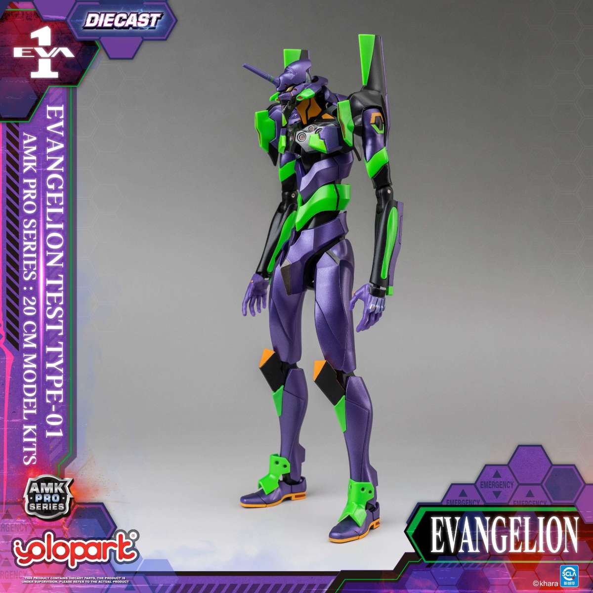 EVANGELION EVA-01 TEST TYPE Model Kit AMK PRO Series By Yolopark