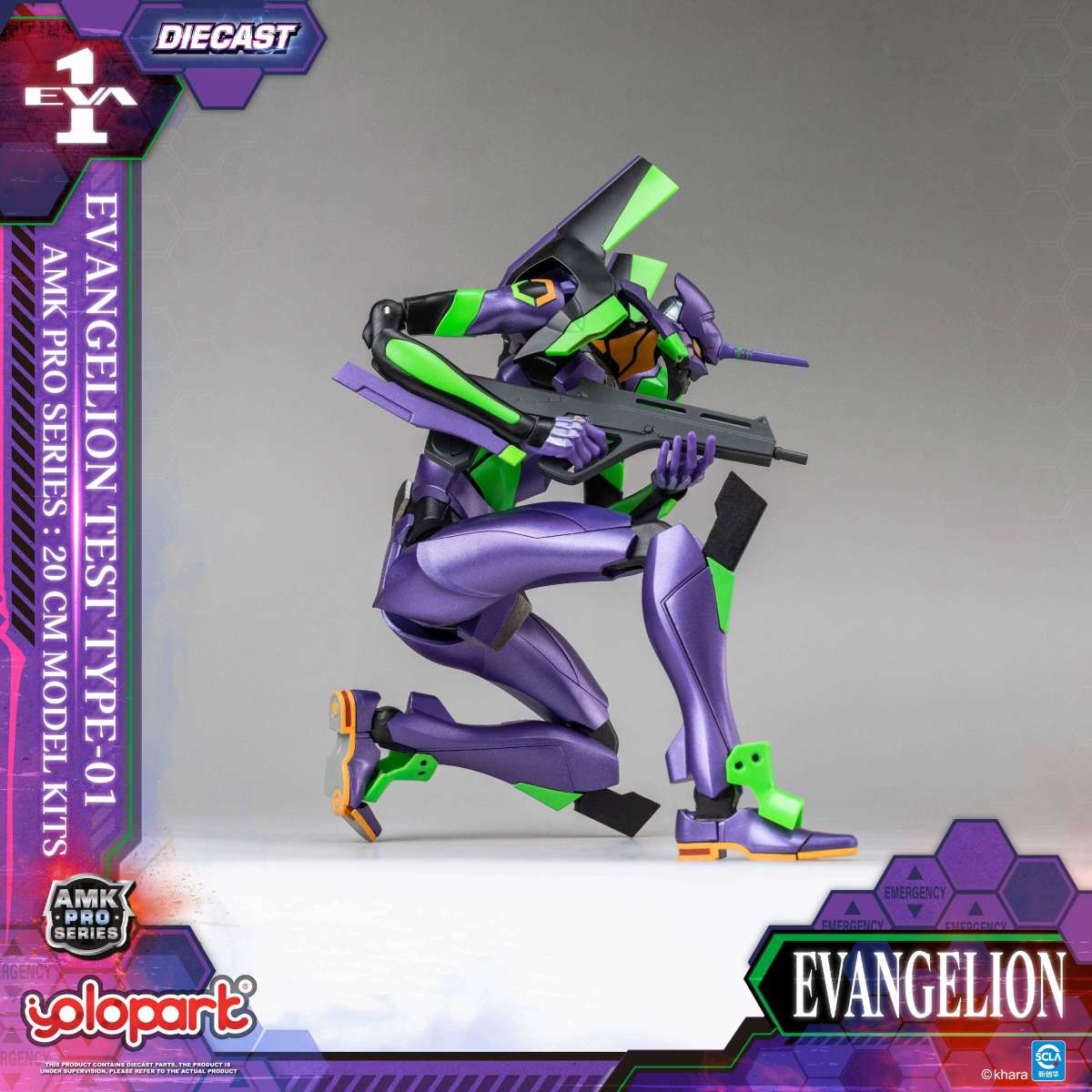 EVANGELION EVA-01 TEST TYPE Model Kit AMK PRO Series By Yolopark