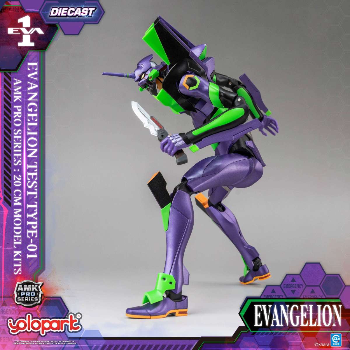 EVANGELION EVA-01 TEST TYPE Model Kit AMK PRO Series By Yolopark