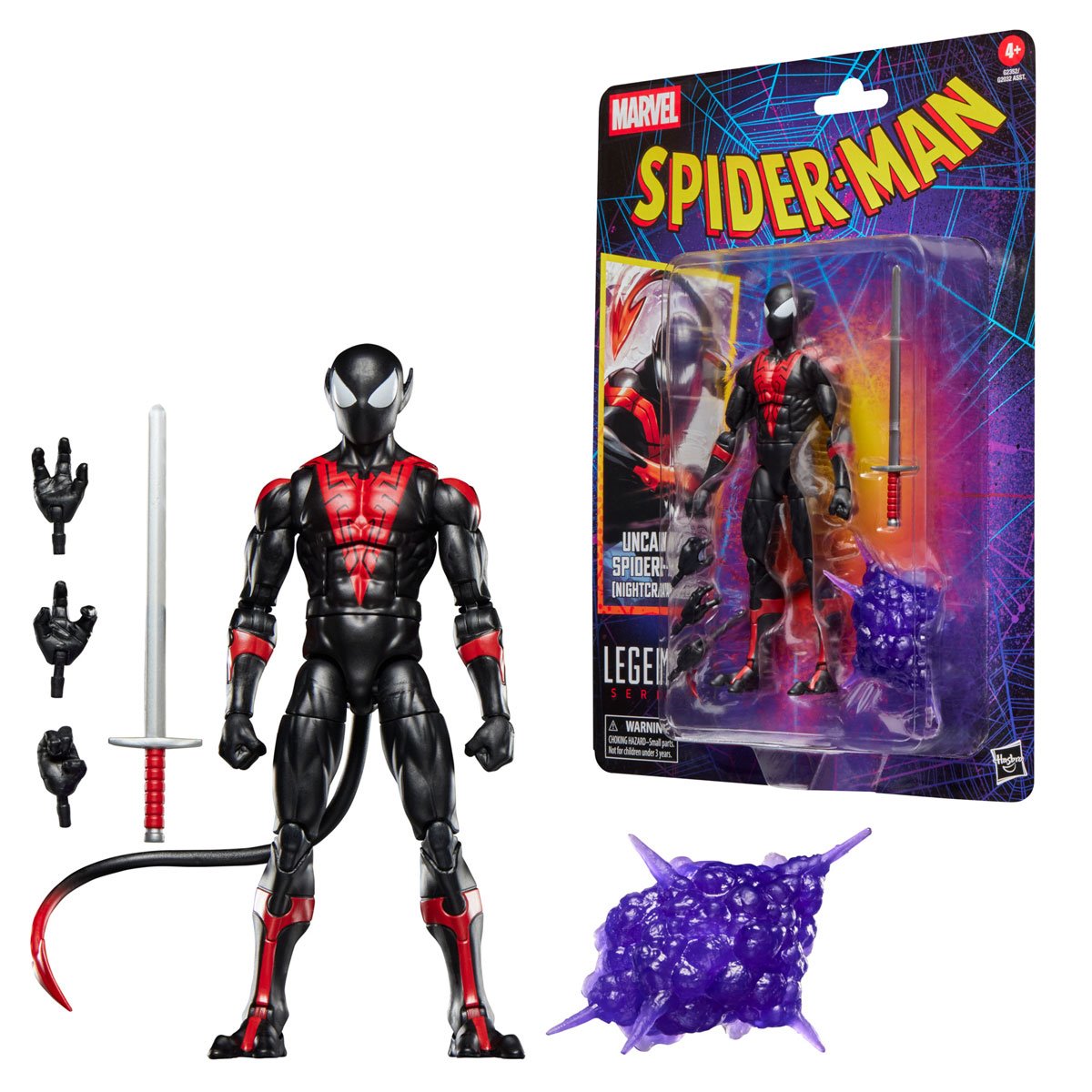 Spider-Man Marvel Legends Retro Cardback Uncanny Spider-Man (Nightcrawler) Action Figure