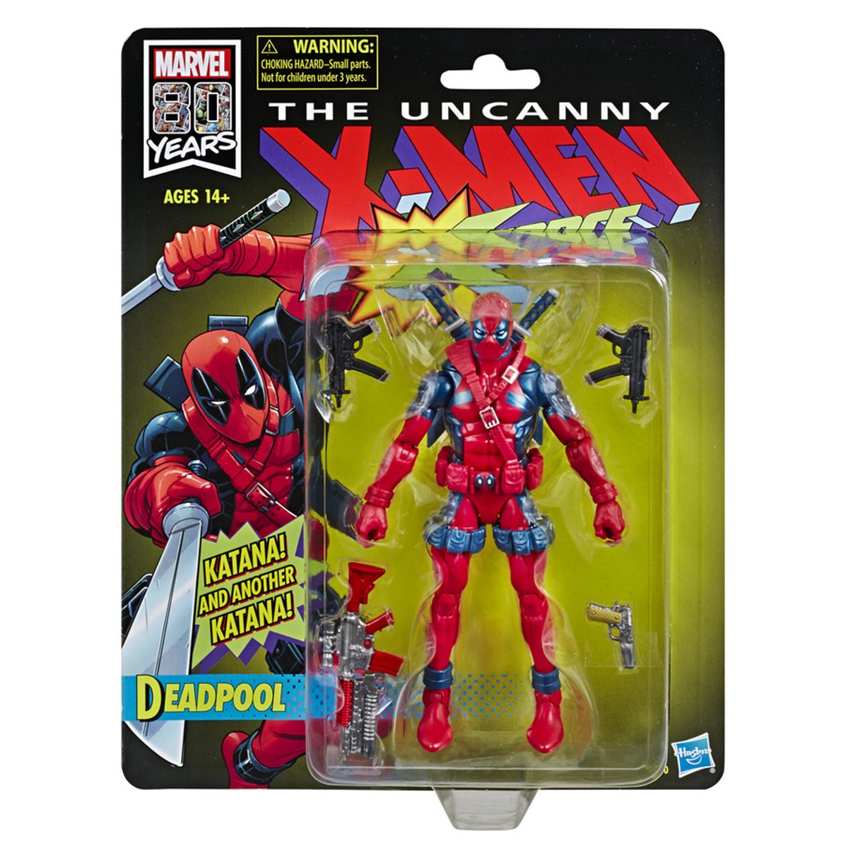 X-Men X-Force Retro Marvel Legends Deadpool Action Figure - Exclusive