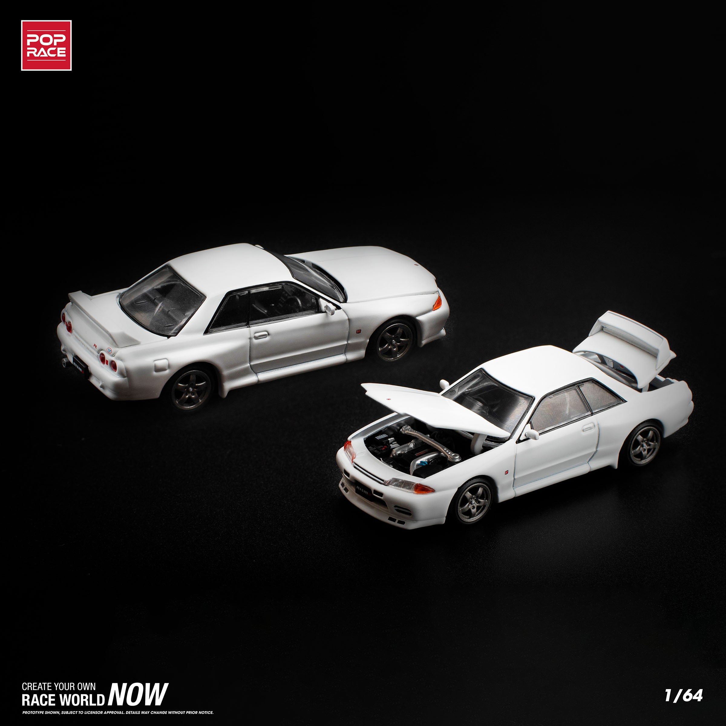 Nissan Skyline GT-R R32 Cystal White PR640157 by Pop Race