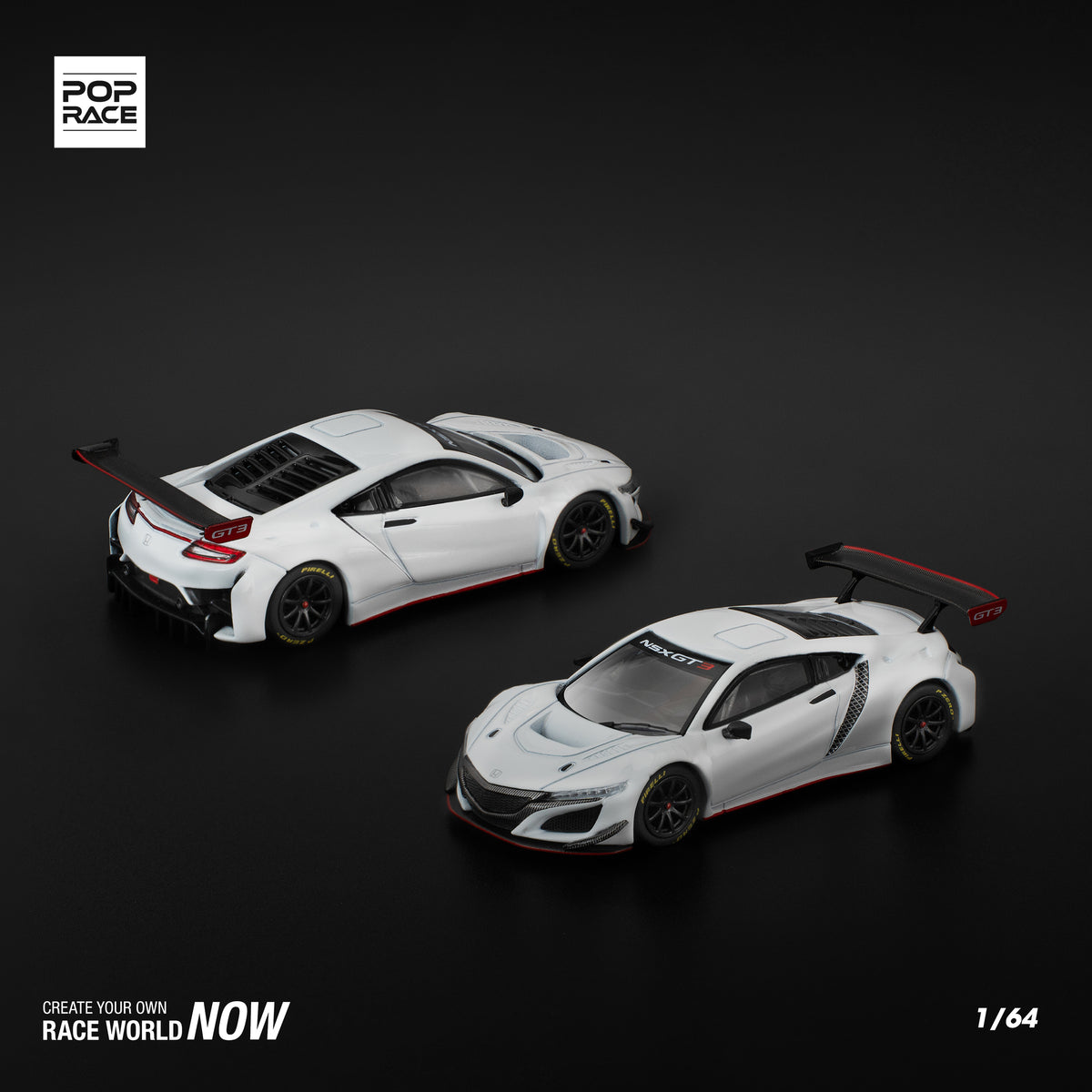 HONDA NSX GT3 EVO22 White PR640280 by Pop Race