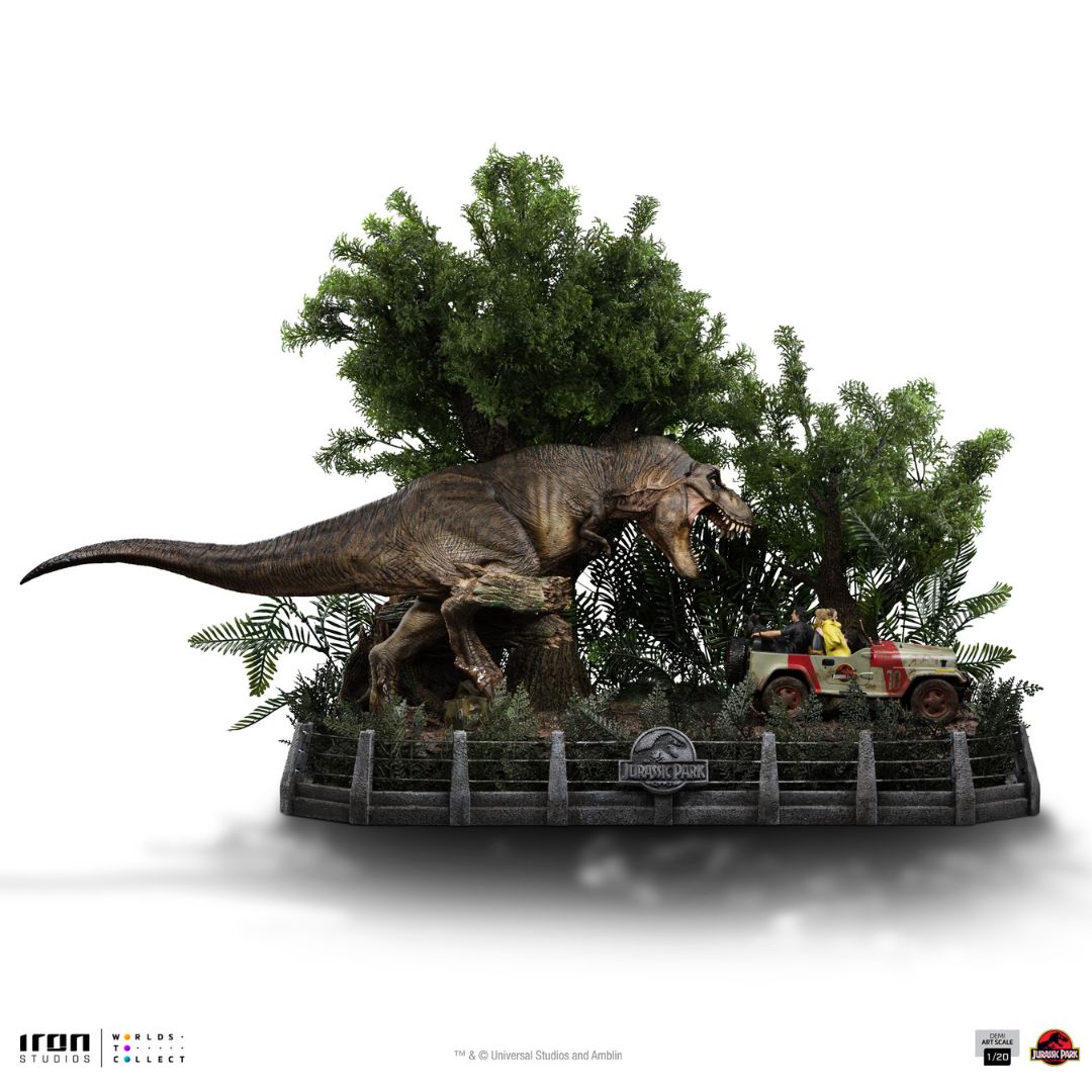 T-Rex Chase (Jurassic Park) Demi Art Scale 1/20 Statue by Iron Studios