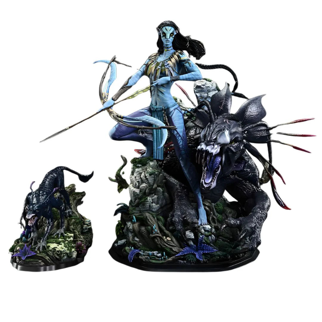 Avatar (Film) Neytiri & Thanator Bonus Version Statue By Prime1 Studios